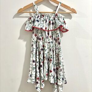 BCBG Girls 5/6 Floral Cold-Shoulder Dress